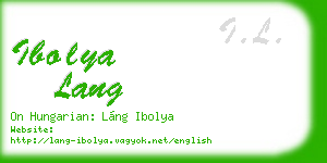 ibolya lang business card